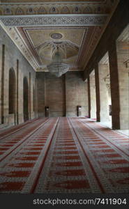 in azerbaijan juma mosque the view of the antique buildings 
