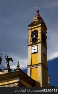 in cairate varese italy the old wall terrace church watch bell clock tower