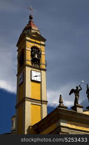 in cairate varese italy the old wall terrace church watch bell clock tower