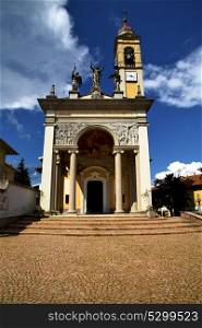 in cairate varese italy the old wall terrace church watch bell tower