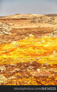 in danakil ethiopia africa the volcanic depression of dallol