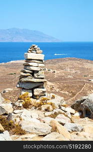 in delos greece the historycal acropolis and old ruin site