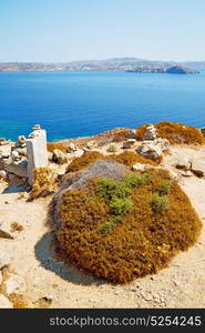 in delos greece the historycal acropolis and old ruin site