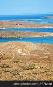 in delos greece the historycal acropolis and old ruin site