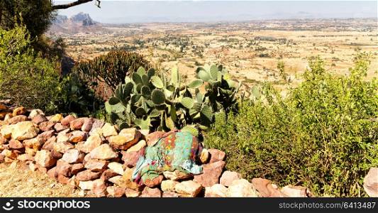 in ethiopia africa the panorama in the valley mountain and sky