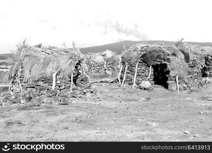 in ethiopia africa the poor house of people in the desert of stone