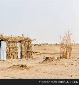 in ethiopia africa the poor house of people in the desert of stone. in the desert of stone the poor house of people