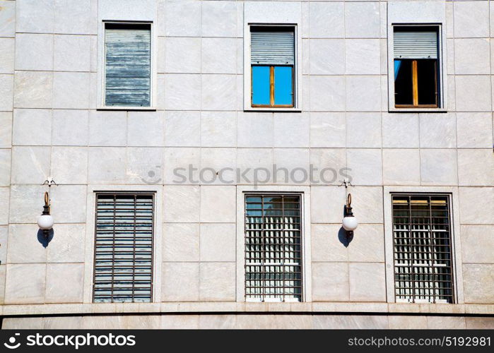 in europe italy milan old architecture and venetian blind wall