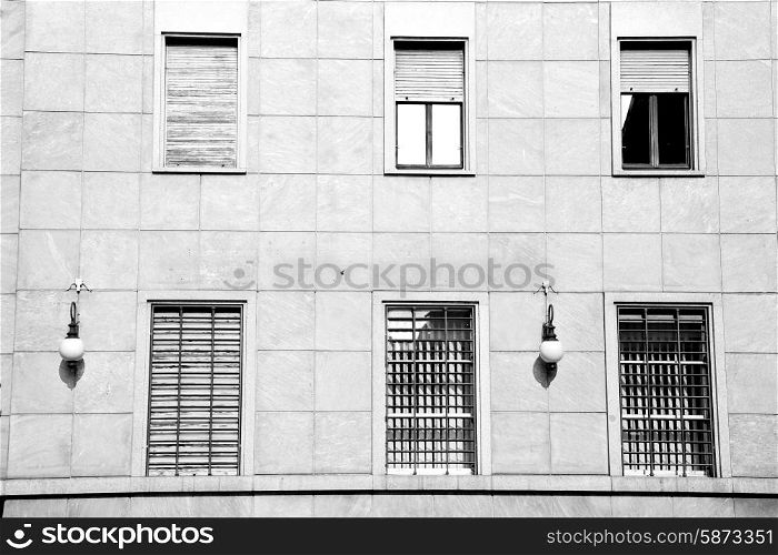 in europe italy milan old architecture and venetian blind wall