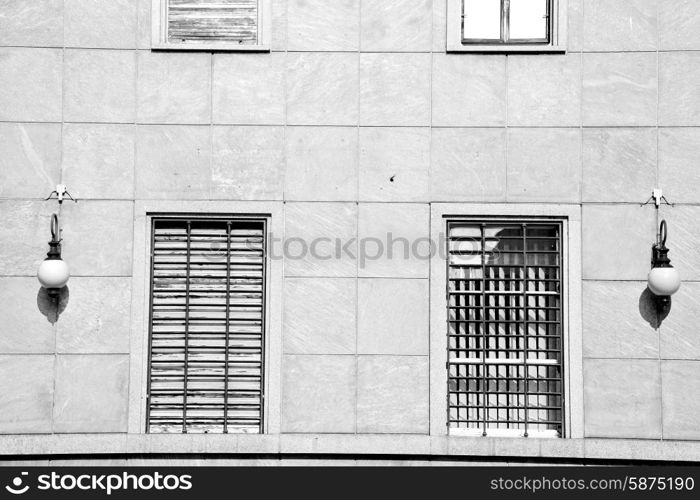 in europe italy milan old architecture and venetian blind wall