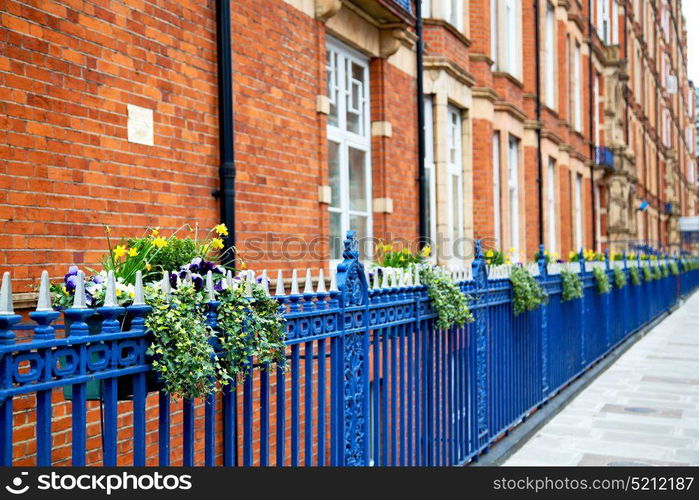 in europe london old red brick wall and historical window