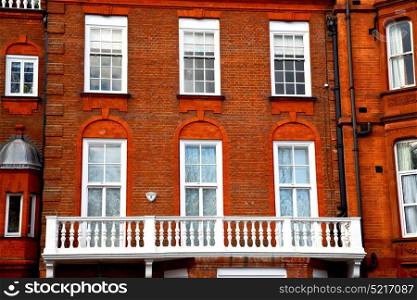 in europe london old red brick wall and historical window