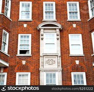 in europe london old red brick wall and historical window