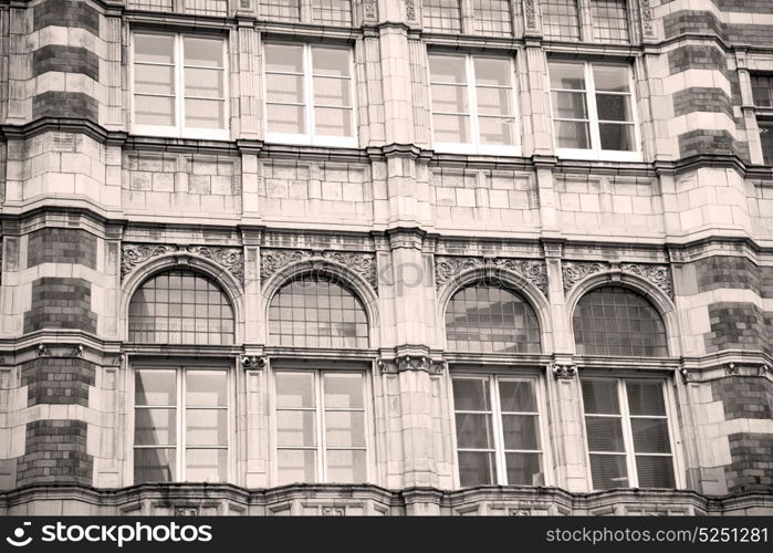 in europe london old red brick wall and historical window