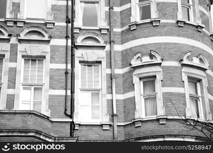 in europe london old red brick wall and historical window