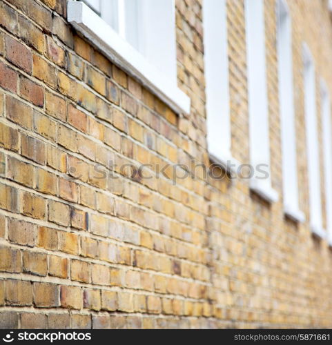 in europe london old red brick wall and historical window