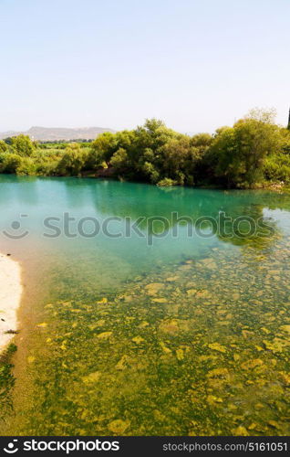 in europe turkey aspendos the old bridge near the river and nature