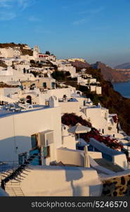 in europe vacation cyclades santorini old town white and the sky