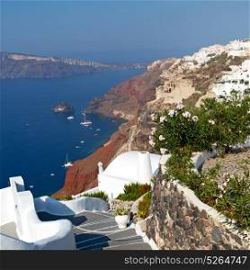 in europe vacation cyclades santorini old town white and the sky