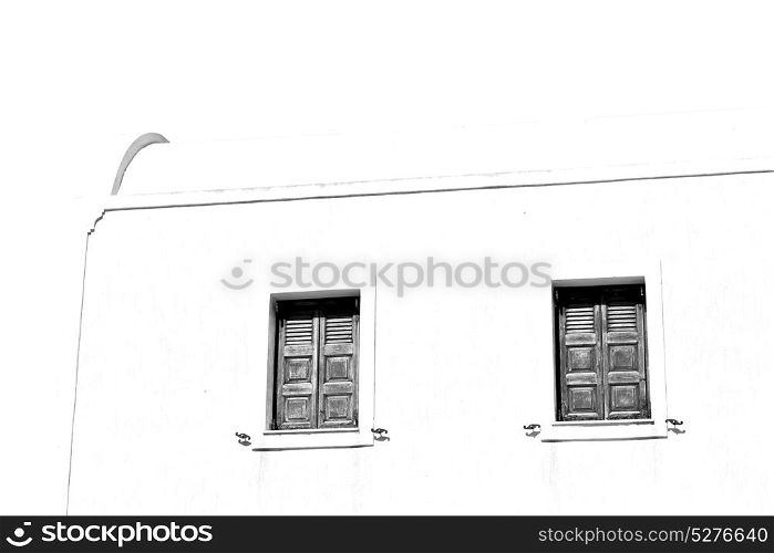 in greece europe old architecture and venetian blind wall