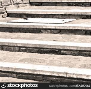 in greece monument old steps and marble ancien line