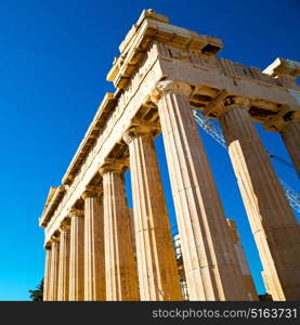 in greece the old architecture and historical place parthenon athens