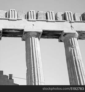 in greece the old architecture and historical place parthenon athens