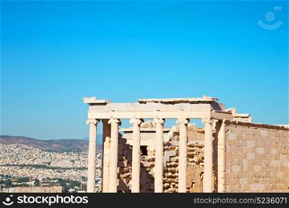 in greece the old architecture and historical place parthenon athens