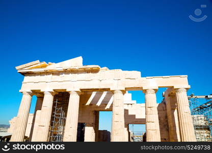 in greece the old architecture and historical place parthenon athens