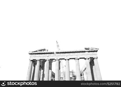 in greece the old architecture and historical place parthenon athens