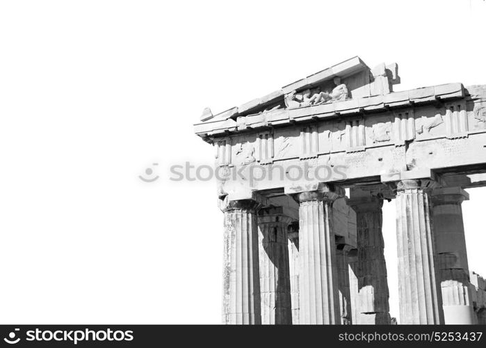 in greece the old architecture and historical place parthenon athens