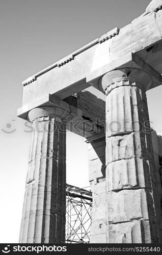 in greece the old architecture and historical place parthenon athens