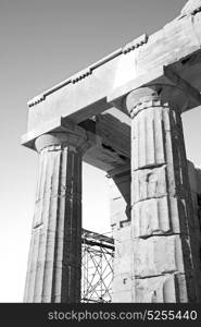 in greece the old architecture and historical place parthenon athens