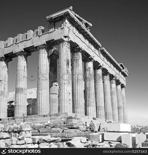 in greece the old architecture and historical place parthenon athens