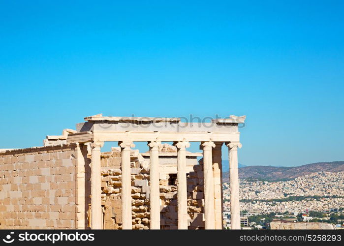 in greece the old architecture and historical place parthenon athens