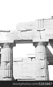 in greece the old architecture and historical place parthenon athens