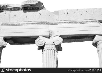 in greece the old architecture and historical place parthenon athens