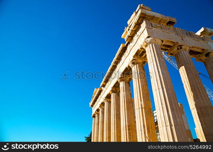 in greece the old architecture and historical place parthenon athens