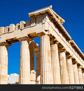 in greece the old architecture and historical place parthenon athens