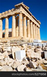 in greece the old architecture and historical place parthenon athens