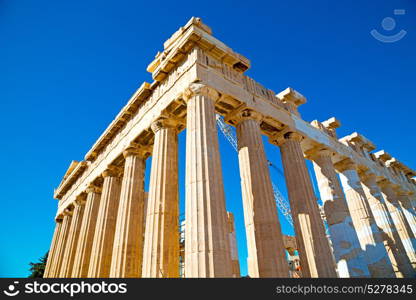 in greece the old architecture and historical place parthenon athens