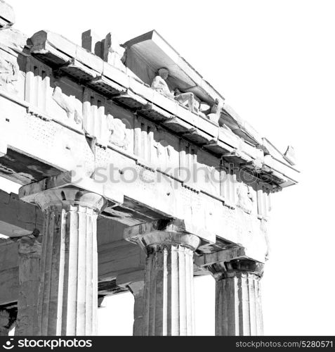 in greece the old architecture and historical place parthenon athens