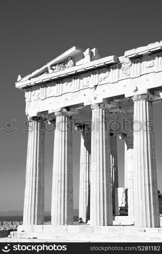 in greece the old architecture and historical place parthenon athens