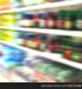 in iran abstract supermarket blur like lifestale concept and consumer products