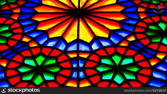 in iran blur colors from the windows the olf mosque traditional scenic light