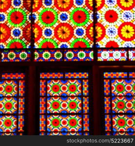 in iran blur colors from the windows the olf mosque traditional scenic light