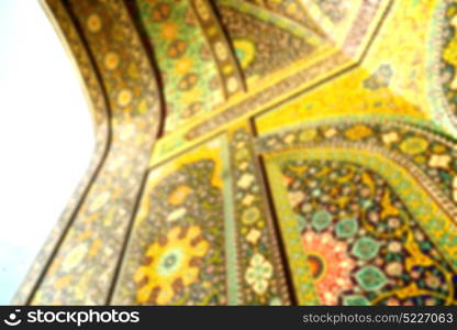 in iran blur islamic mausoleum old architecture mosque mosaic