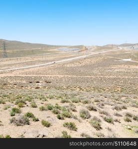 in iran blur mountain and landscape from the window of a car