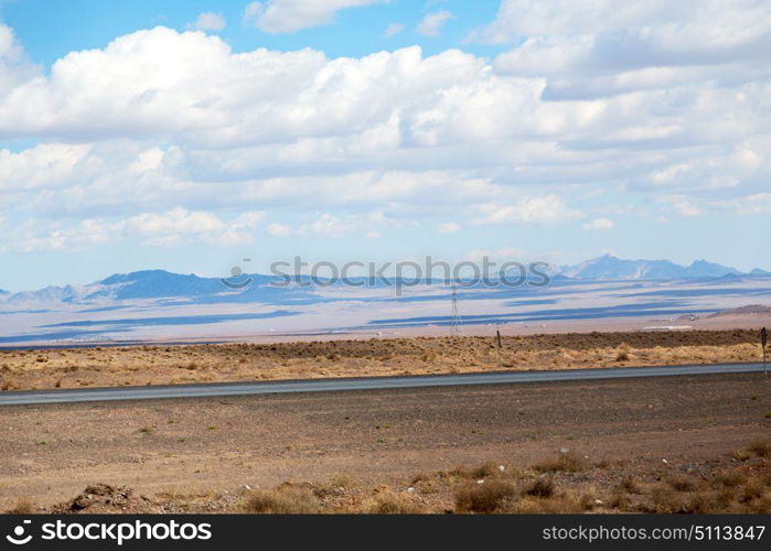 in iran blur mountain and landscape from the window of a car