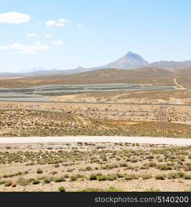 in iran blur mountain and landscape from the window of a car